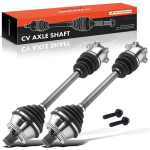 A-Premium Pair (2) Front CV Axle Shaft Assembly Compatible with Audi A4 2002-2009 Automatic CVT Transmission, A4 2002-2004 Automatic Transmission, Driver and Passenger Side