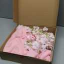 SoarDream Champagne Wedding Chair Sashes, 26 Pack Sheer Tulle with Artificial Hydrangea Accents for Ceremony, Reception & Banquet Home Chair Decorations