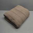 Carriediosa Knit Throw Blanket for Couch 50" X 60", Soft Cozy Stripe Pattern Cable Knitted Throws Fall Fluffy Textured Solid Home Decor Blankets Couch Cover for Bed Sofa, Taupe