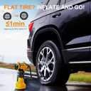 𝟗𝟔𝟎𝟎𝐦𝐀𝐡 Tire Inflator Portable Air Compressor - Corded/Cordless Tire Inflator - 𝐁𝐚𝐭𝐭𝐞𝐫𝐲 & 12V DC, Faster Inflation Handheld Air Compressor, 160PSI Air Pump for Car, SUV, Motorcycle, Bike