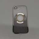 Misscase for iPhone 16e Magnetic Glitter Case Compatible with MagSafe,Full Protection Slim Shockproof Anti-Scratch Case with Camera Lens Protector Logo View Dust-Proof Cover for Women Silver