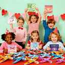 48 pcs Valentines Day Cards for Kids School with Foam Airplane Gliders Toys Boys Girls School Classroom Exchange Gifts Party Favors Bulk Treats Prizes Goodie Bag Stuffers