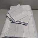 WARMDERN Blue Striped Weave Duvet Cover King Size, White Knit Boho Duvet Cover Set, Microfiber Textured Bedding Set with Zipper Closure and Corner Ties (Blue, King)