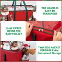 VoMii Large Christmas Figurine Storage Box & Nutcracker Storage Container Up To 8 Holiday Figurines,ornament Decor Organizer Storage Box ,15-Inch Red