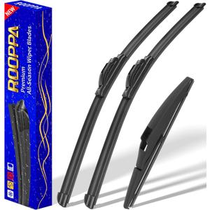 3 wipers Replacement for 2012-2019 Toyota Prius C, Windshield Wiper Blades Original Equipment Replacement - 28"/14"/8" (Set of 3) U/J HOOK