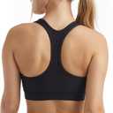 Hanes Womens Sport Compression Racerback Sports-Bra (White, L)