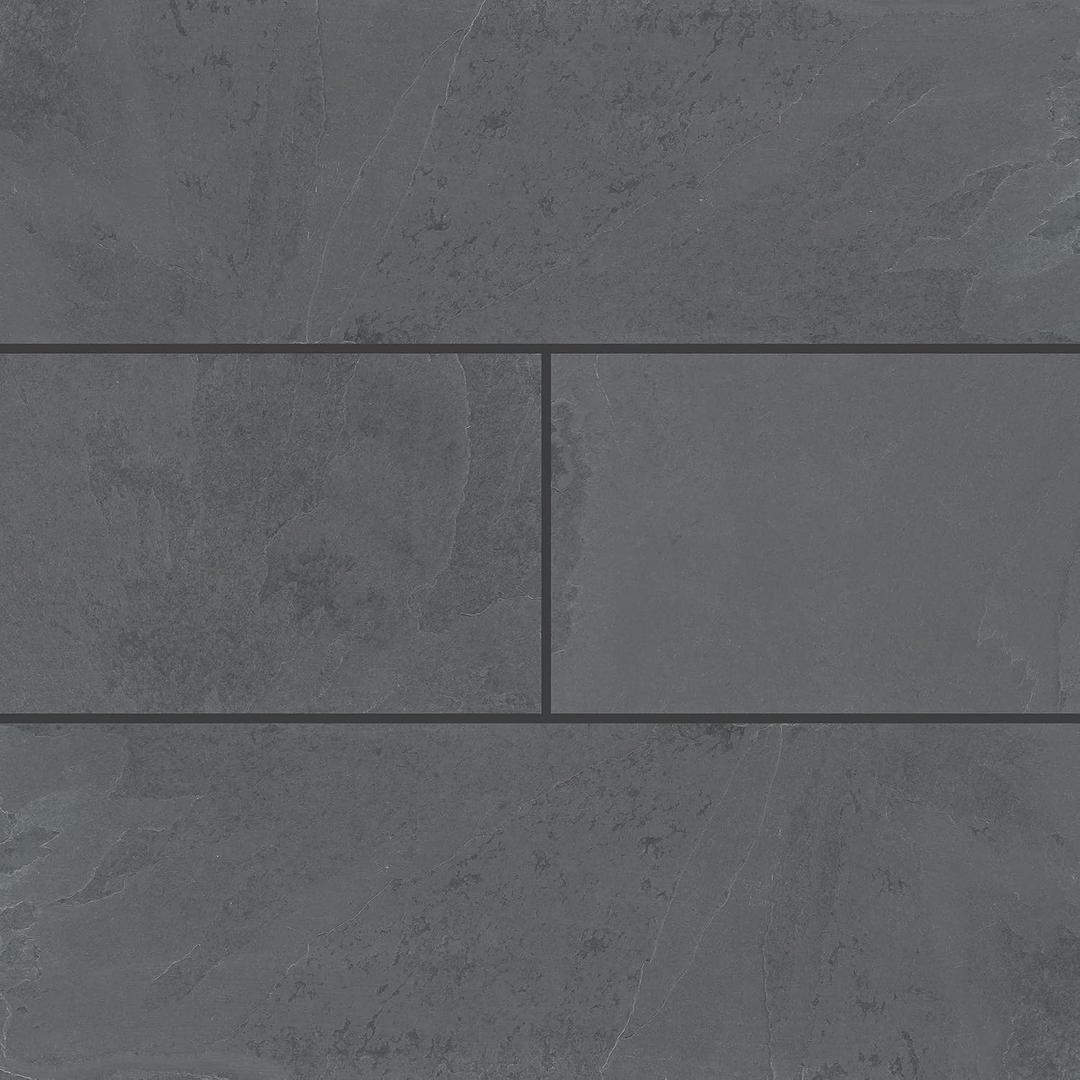 MSI Montauk Black 4 inch x 12 inch Gauged Slate Subway Tile for Kitchen Backsplash, Floor Tile, Wall Tile for Bathroom, Shower Wall Tile,, CASE 4 in. x 12 in.