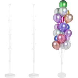 KATBUU 2 Sets of Balloon Stand Kit  6ft Balloon Stands with Base, Balloon Sticks, Decorations for Party Birthday Wedding Baby Shower Gender Reveal Graduation