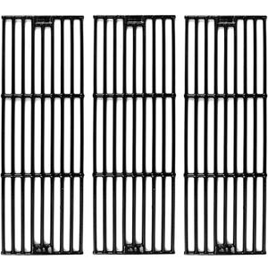 Hisencn Porcelain Cast Iron Cooking Grates for Char-Griller Duo 5050, 3001, 5650, 3008, 3030, 3725, 4000, 2121, King Griller 3008 5252, 19.75 inch Coated Cast Iron Grill Grids Replacement