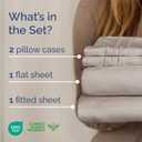 Full Size 4 Piece Sheet Set - Comfy Breathable & Cooling Sheets - Hotel Luxury Bed Sheets for Women and Men - Deep Pockets, Easy-Fit, Soft and Wrinkle Free Sheets - Light Grey Oeko-Tex Bed Sheet Set