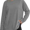 Cicy Bell Womens Oversized Long Sleeve T Shirts Casual Crewneck Trendy Tunic Tops 2025 Loose Fit Basic Tees, L
