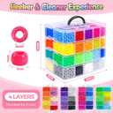 Redtwo 10000 Pcs Pony Beads for Bracelet Making Kit, 40 Colors Kandi Beads for Bracelets Jewelry Making, 6x9mm Hair Bead for Braids Key Chains DIY Crafts Gifts for Tween Girls