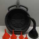 8 Pcs Automotive Oil Funnel Set Include 4 Wide Mouth Flexible Funnel with Handle 2 Plastic Large Funnels Adjustable Oil Filter Wrenches Drain Pan for Cars and Motorcycles