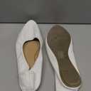 Women's Ballet Flat Slip On Flats - Classic Casual Dress Shoes, Foldable Portable Travel Ballet Walking Shoes (9, White)