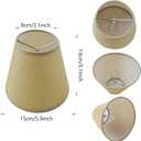 Small Lamp Shade Chandelier Shades Set of 3Fabric Lampshade for Wall LampChandelier ShadesSmall Table LampsFor Cutting Edge Bulbs, Clip-on Fitter Lampshade3" X 6" X 5"
