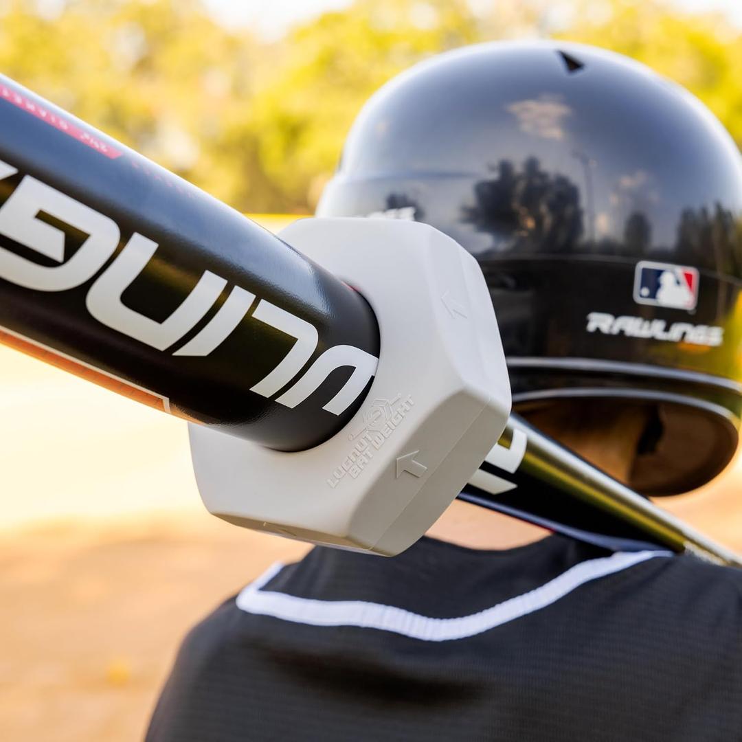 LugNut Youth Baseball & Softball Bat Weight (Donut Fit) Lightweight Training Accessory to Improve Swing Mechanics & Bat Speed Fits Most Youth Bats 8 oz or 12 oz Options