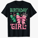 Birthday Girl Pink and Green Birthday Witch Women Girl Kids T-Shirt, XS