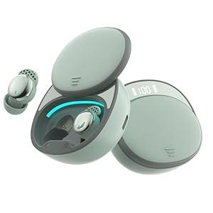 Ertuly Sleep Earbuds for Side Sleepers Wireless Earbuds Comfortable Noise Blocking LED Power Display Music Sleep Dual Mode for Sleeping Working Hiking (Sky Blue)