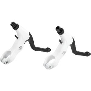 uxcell 1 Pair Universal Aluminum Alloy 22mm Bicycle Brake Lever Handlebar Bike Brake Handle for Most Bicycle Road Bike Mountain Bike White