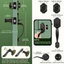 Moquin Double Door Handle Set for Front Door, Classic Double Front Door Lock Set with Dummy, Reversible Handle Lever for Entrance Exterior Doors, Oil Rubbed Bronze