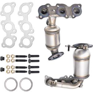 Front Left & Right Catalytic Converter Compatible with 2002-2006 Toyota Camry, 2002 2003 Lexus ES300 V6 3.0L 2004-2007 2008 Solara 2004 2005 2006 Camry ES330 V6 3.3L Direct-fit(EPA Compliant)