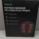 Nekteck Foot Massager with Heat, Shiatsu Heated Electric Kneading Foot Massager Machine for Neuropathy, Plantar Fasciitis, Feet Massage for Pain Relief, Circulation, Valentine's Gifts for Man Woman, Her (Black)