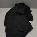 Lrady Women Ruffle High Low Asymmetrical Long Sleeve Peplum Tops Blouse Shirt Dress (Large, 2# Black ( Crew Neck ))