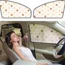 Aokway Car Window Shade (2Pack) UV-Blocker Magnetic Side Window Sunshade for Driver and Passenger | 99% UV Protection for Sedan/SUV | Roll Windows Down, Enhance Privacy & Comfort While Driving