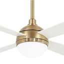 MINKA-AIRE Orb Ceiling Fan in Bright Brass and Soft Brass.
