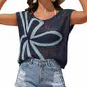 Dokotoo Womens Cap Sleeve Crochet Sweater Hollow Out Floral Summer Tops Casual Beach Vacation Cruise Outfits (M)