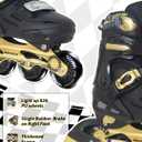MammyGol Inline Skates for Boys and Girls Youth, 4 Size Adjustable Roller Skates with PU Flashing Wheels, Aggressive Inline Skates High Performance for Kids, Size 13C-3