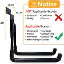 Slatwall Hooks, Slat Wall Accessories Multi Size Garage Hooks Storage Utility Hanging Hooks Wall Mount Tool Holder for Ladder Garden Tools (14 Pack, Black)