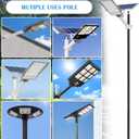 Street Light Pole 13 Ft Tall | Outdoor Adjustable Heavy Duty Metal Street Lamp Post | Outside Solar Street Lights Poles with Mounting Rebar Cage Base for Backyard, Parking Lot, Walkway (13FT)