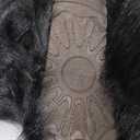 Valpeak Snow Boots for Women 2024 Furry Boots Winter Knee High Flat Heel Fluffy Faux Fur Boots (9 Wide, Black)
