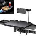 Car Back Seat Table with Adjustable Height and Tilt, Foldable Car Seat Table Tray Laptop Table Auto Seatback Desk for Working, Writing, Eating, Traveling