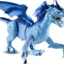 Remote Control Dragon Toy for Kids  RC Large Dragon Figure with Flapping Wings, Roaring Sound, Mist-Spraying, LED Light-Up Eyes  Birthday for Boys, Girls Ages 3+