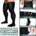Zhanmai Thigh High Compression Socks for Men 20-30 Mmhg Compression Stockings Thigh High Socks Swelling, XL