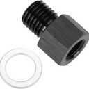 M12x1.5 Male Metric to 1/8 NPT Female Oil Pressure Sensor Adapter Fitting Reducing Bushing Aluminum Black, M12x1.5 Male, Black