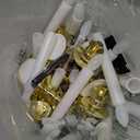 10 Pack Flameless LED Taper Candles with Remote & Timer  Battery Operated Flickering Window Candlesticks with Gold Holders  Safe Realistic Light for Christmas Home Wedding Decor Golden Holder