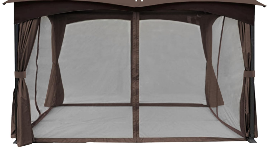 Brown 10' x 12' Gazebo Netting for Lowe's Allen Roth 10X12