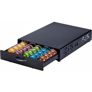 for Nespresso Pods Holder Vertuo Pod Holder for Vertuoline Capsules 50 pods (Black2)
