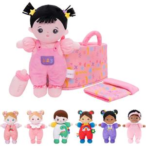 OUOZZZ 10in Soft Baby Doll Gift Set - First Sleeping Cuddle Buddy - Pink Mini Doll Set for Kids