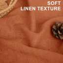 DANCURTON Burnt Orange Sheer Curtains 96 Inches Long for Living Room 2 Panels Back Tab Bohemian Drapes Autumn Home Decor Linen Rustic Farmhouse Fall Light Curtains for Bedroom Patio Sliding Glass Door
