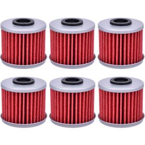 6pcs HF117 Oil Filter 15412-MGS-D21 for Honda-Pioneer 1000 SXS1000 2016 2017 2018 2019 2020 2021 2022 2023 2024, for Talon 1000 2019-2024