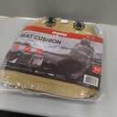 Motor Trend Seat Covers for Cars Trucks SUV, Faux Leather Beige Padded Seat Covers with Storage Pockets, Premium Interior Car Seat Cover, 2 x Front Seat Covers