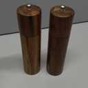 XWXO 2 Pack Acacia Wooden Salt and Pepper Grinder Set 8 Inches Refillable Salt and Pepper Mills Adjustable Coarseness, Acacia Wood with Ceramic Core Peppercorn Shaker Tableware Birthday Gifts