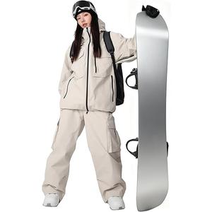 YEEFINE Women's Snow Snowboard Suits Baggy Men's Ski Jacket and Pants Set Insulated Snowsuits Waterproof Winter,M