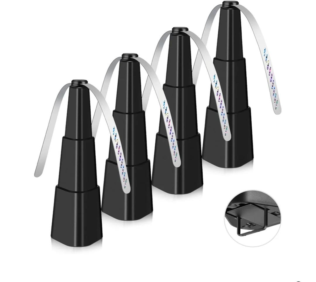 Fly Fans for Tables, Fly Fan Outdoor Indoor Keep Flies Away, Table Top Spinner with Holographic Blades, Flies Deterrent for Picnic, Restaurant, Party, Home, BBQ (4 Pack)