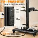 Rolling TV Stand with Power Outlet for 26-75 in LCD/LED TVs, up to 110 lbs