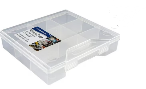 Project Partners 70503 7.25 x 6.5 in. Clear Plastic 9-Compartment Storage Box